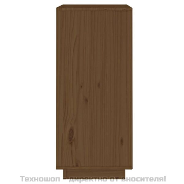 Сайдборд, меденокафяв, 38x35x80 см, бор масив