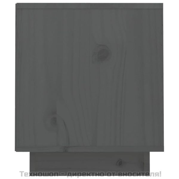 ТВ шкаф, сив, 70x34x40 см, бор масив