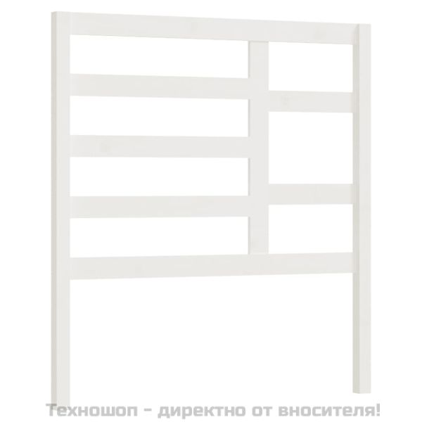 Горна табла за легло, бяла, 96x4x104 см, бор масив