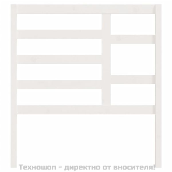 Горна табла за легло, бяла, 96x4x104 см, бор масив