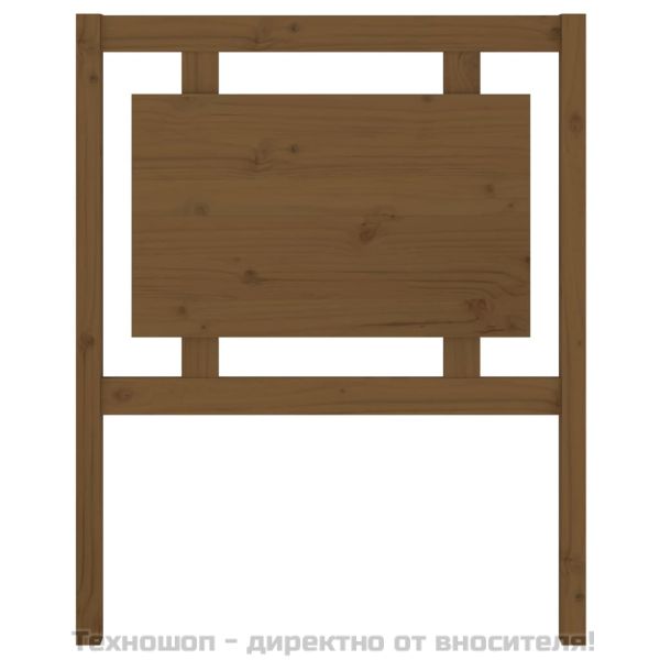 Горна табла за легло, меденокафява, 80,5x4x100 см, бор масив