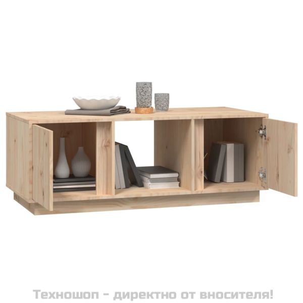 Кафе маса, 110x50x40 см, борово дърво масив