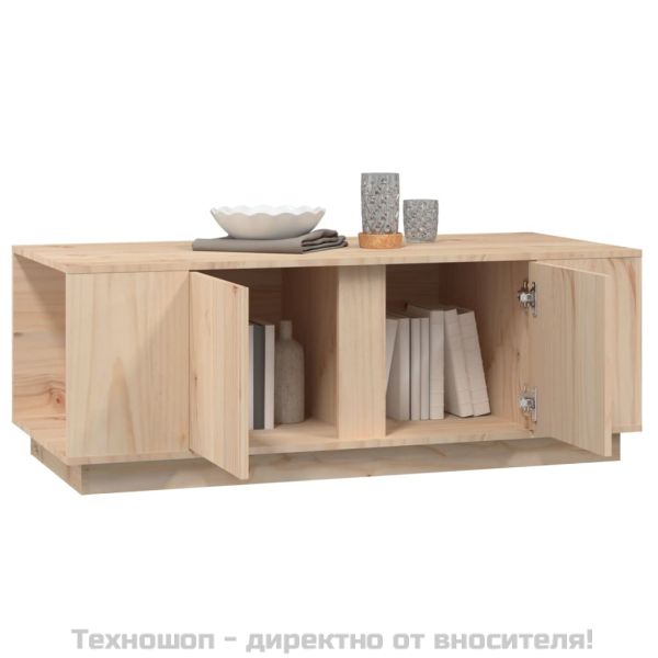 Кафе маса, 110x50x40 см, борово дърво масив