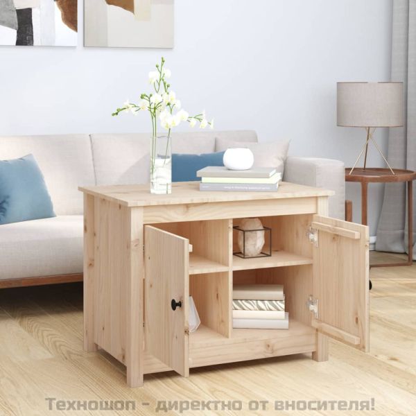 Кафе маса, 71x49x55 см, борово дърво масив