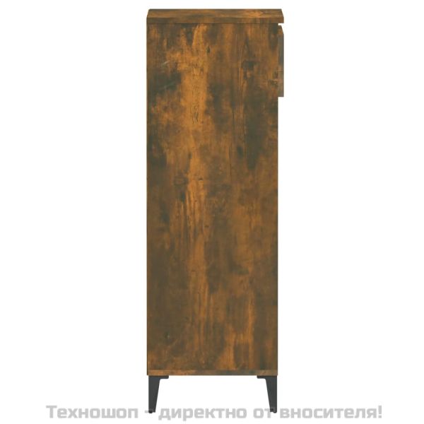 Етажерка за обувки, опушен дъб, 40x36x105 см, инженерно дърво