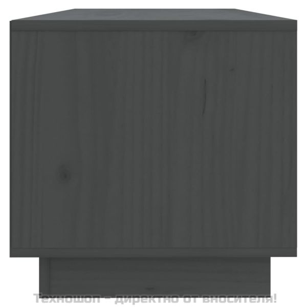 ТВ шкаф, сив, 90x35x35 см, бор масив