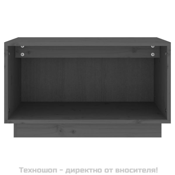 ТВ шкаф, сив, 60x35x35 см, бор масив