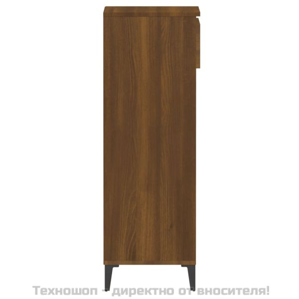 Етажерка за обувки, кафяво дъб, 40x36x105 см, инженерно дърво