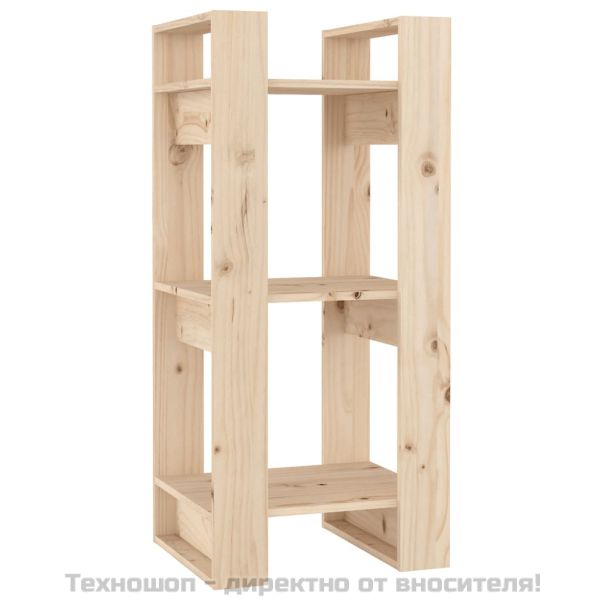 Библиотека/разделител за стая, 41x35x91 см, бор масив