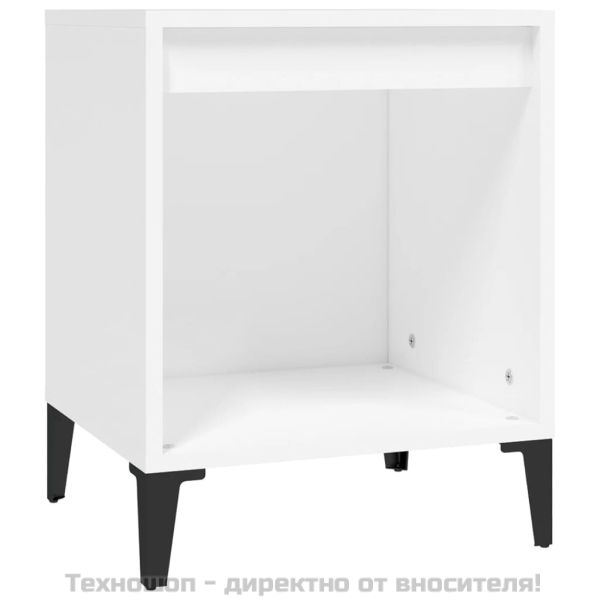 Нощни шкафчета, 2 бр, бели, 40x35x50 см