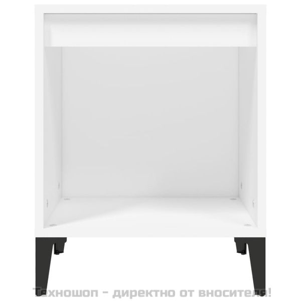 Нощни шкафчета, 2 бр, бели, 40x35x50 см