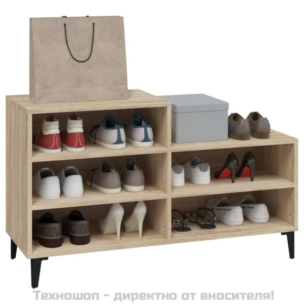 Шкаф за обувки, дъб сонома, 102x36x60 см, инженерно дърво