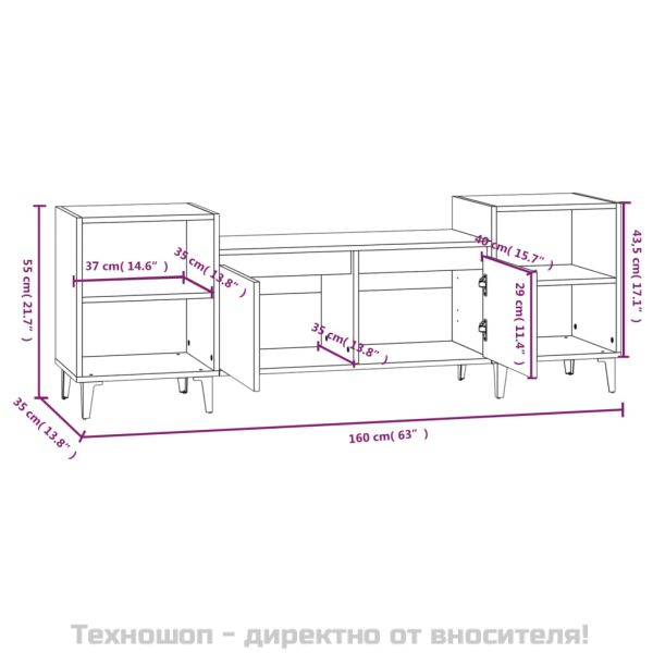 ТB шкаф, дъб сонома, 160x35x55 см, инженерно дърво