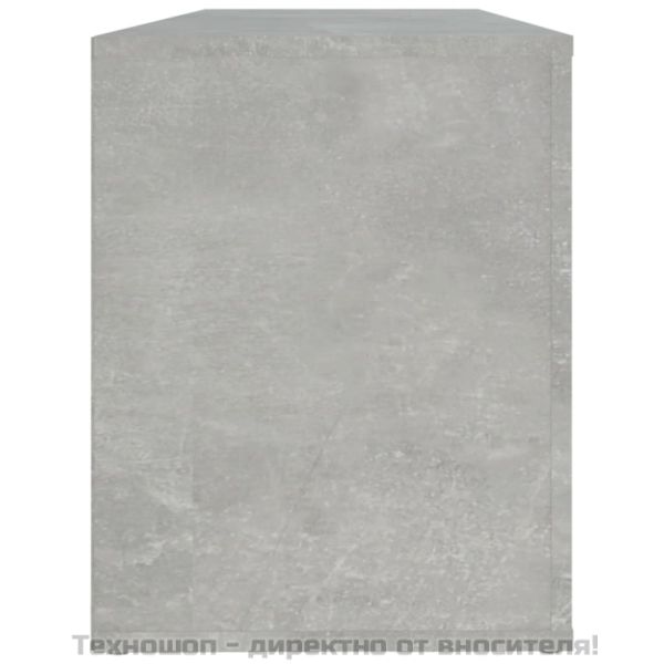 Шкаф за обувки, бетонно сив, 100x35x45 см, инженерно дърво