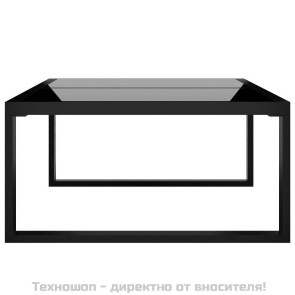 Градински комплект с възглавници, 6 части, полиратан, антрацит