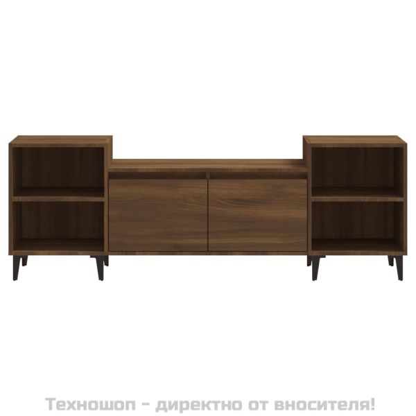 ТВ шкаф, кафяв дъб, 160x35x55 см, инженерно дърво