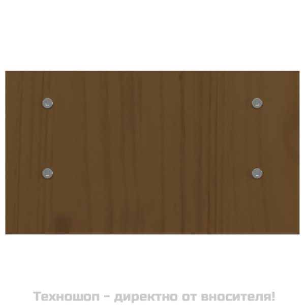 Поставка за монитор, меденокафява, 50x27x15 см, бор масив