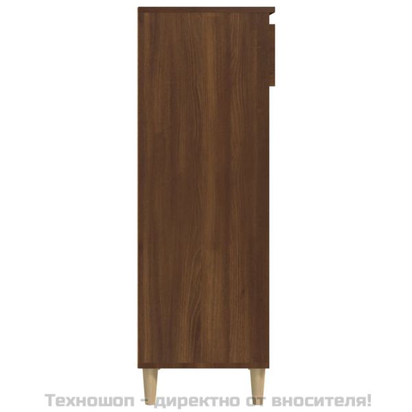 Шкаф за обувки, кафяв дъб, 40x36x105 см, инженерно дърво