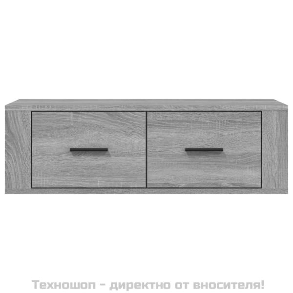 Висящ ТВ шкаф, сив сонома, 80x36x25 см, инженерно дърво