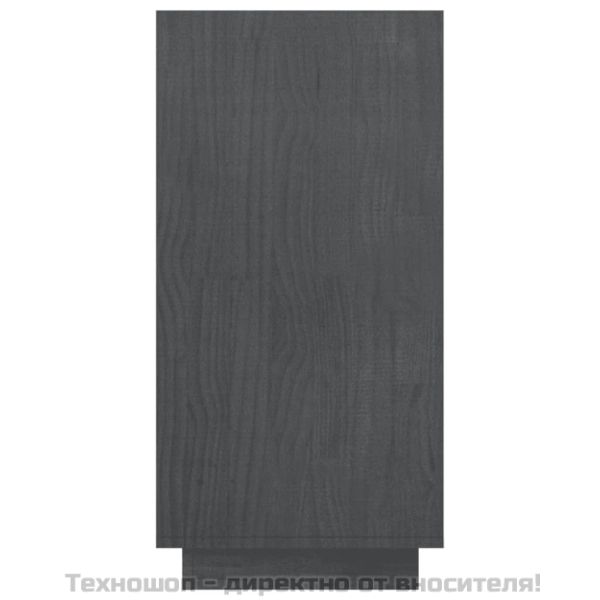 Библиотека, сива, 80x35x71 см, бор масив