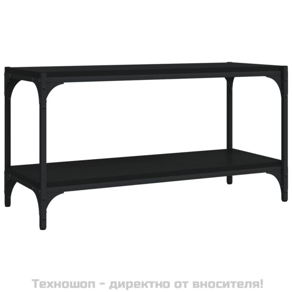 ТB шкаф, черен, 80x33x41 см, инженерно дърво и стомана