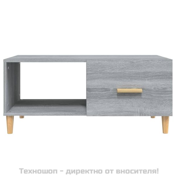 Кафе маса, сив сонома, 89,5x50x40 см, инженерно дърво