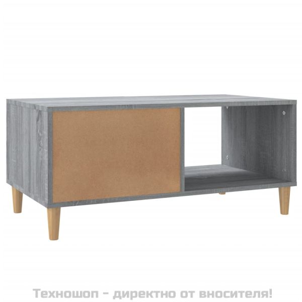 Кафе маса, сив сонома, 89,5x50x40 см, инженерно дърво