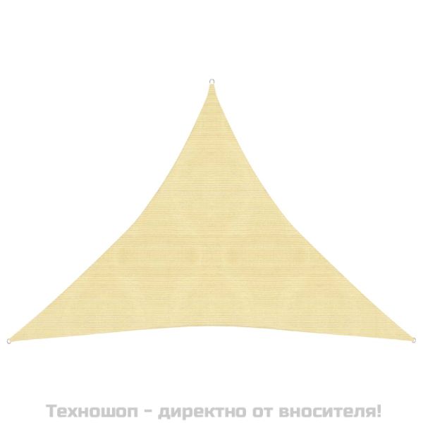Сенник платно, HDPE, триъгълно, 3,6х3,6х3,6 м, бежово