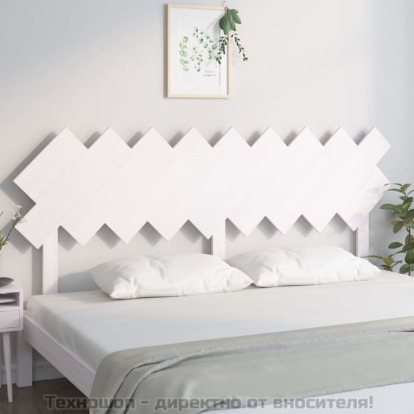 Горна табла за легло, бяла, 178x3x80,5 см, бор масив