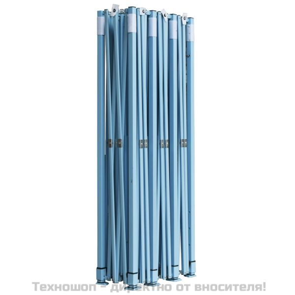 Сгъваема шатра с 8 странични стени, 870x291x315 см, синя