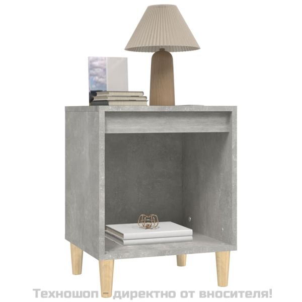 Нощни шкафчета, 2 бр, бетонно сиво, 40x35x50 см
