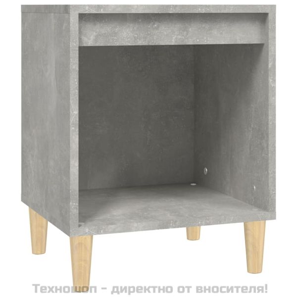 Нощни шкафчета, 2 бр, бетонно сиво, 40x35x50 см