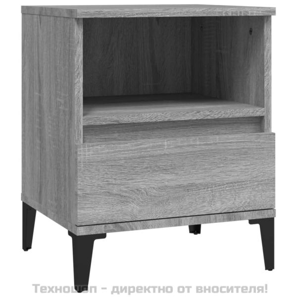 Нощни шкафчета, 2 бр, сив сонома, 40x35x50 см
