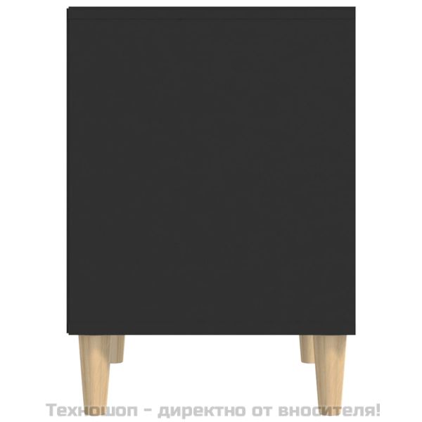 Нощни шкафчета, 2 бр, черен, 40x35x50 см