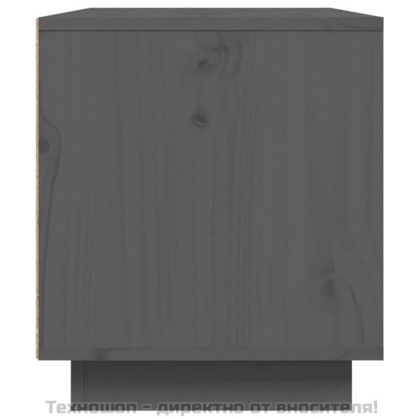 ТВ шкаф, сив, 80x35x40,5 см, бор масив