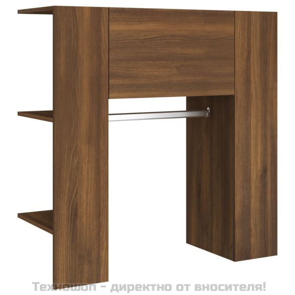 Шкаф за антре, Кафяв дъб, 97,5x37x99 см, инженерно дърво