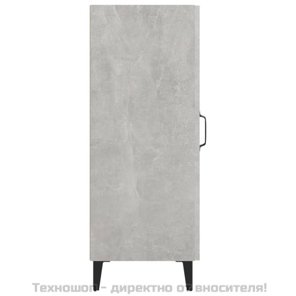 Сайдборд, бетонно сив, 34,5x34x90 см, инженерно дърво