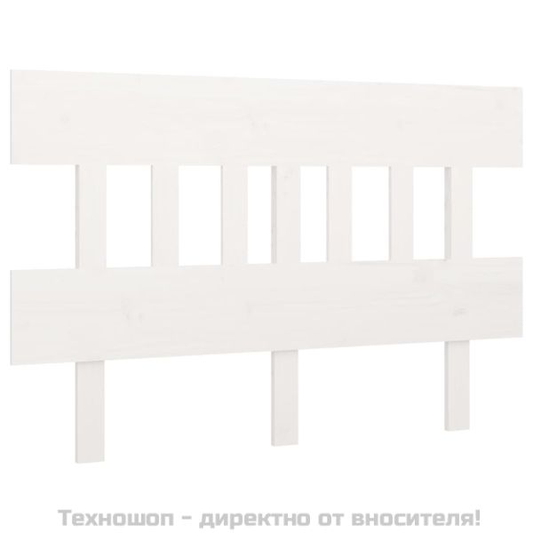 Горна табла за легло, бяла, 183,5x3x81 см, бор масив