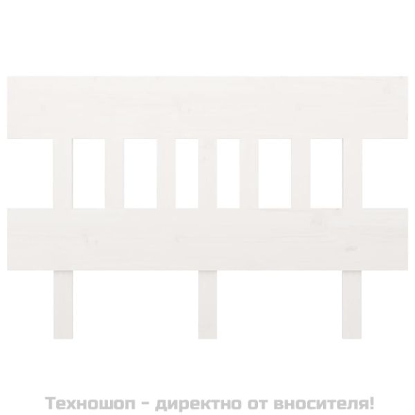Горна табла за легло, бяла, 183,5x3x81 см, бор масив
