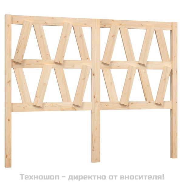 Горна табла за легло, 126x4x100 см, бор масив