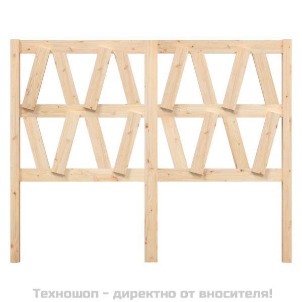 Горна табла за легло, 126x4x100 см, бор масив