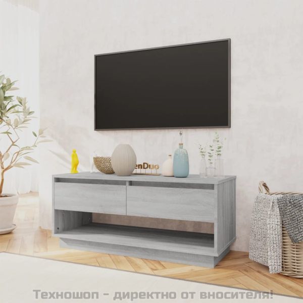 ТB шкаф, сив сонома, 102x41x44 см, инженерно дърво