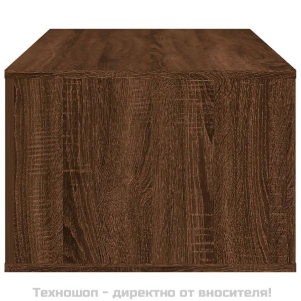 Кафе маса, кафяв дъб, 100x50,5x35 см, инженерно дърво