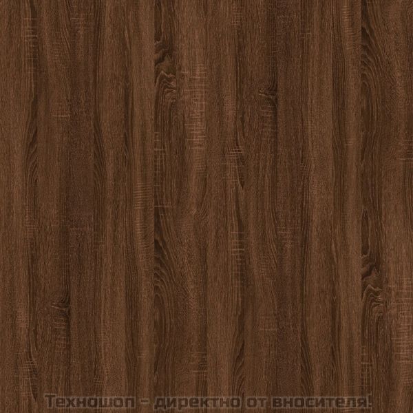 Кафе маса, кафяв дъб, 100x50,5x35 см, инженерно дърво