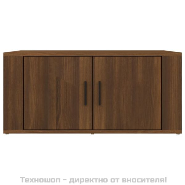 Кафе маса, кафяв дъб, 80x50x36 см, инженерно дърво