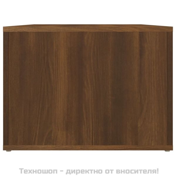 Кафе маса, кафяв дъб, 80x50x36 см, инженерно дърво