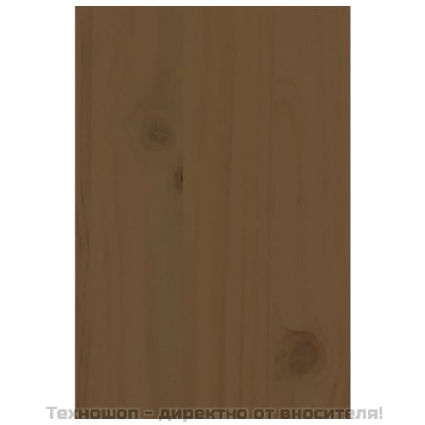 Поставка за монитор, меденокафява, 81x20x30 см, бор масив