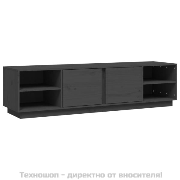 ТВ шкаф, сив, 156x40x40 см, бор масив
