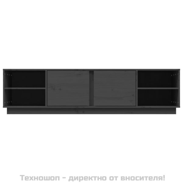 ТВ шкаф, сив, 156x40x40 см, бор масив