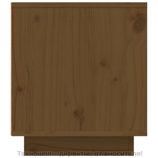 ТВ шкаф, меденокафяв, 110x35x40,5 см, бор масив